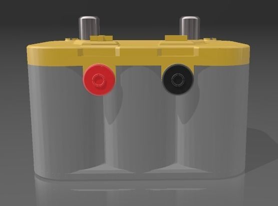 Optima Style battery for scale autos and dioramas 3D print model_4