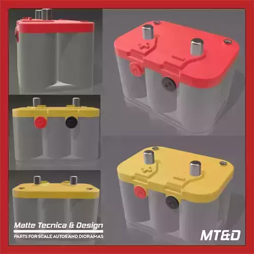 Optima Style battery for scale autos and dioramas 