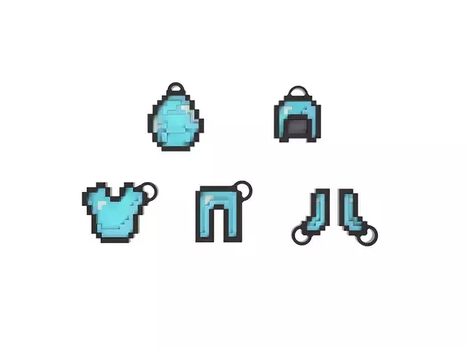 MINECRAFT ARMOR KEYCHAIN