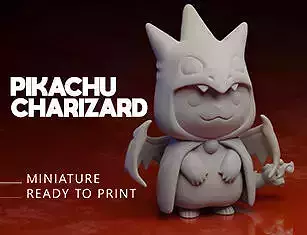 Pikachu as Charizard - Pokemon