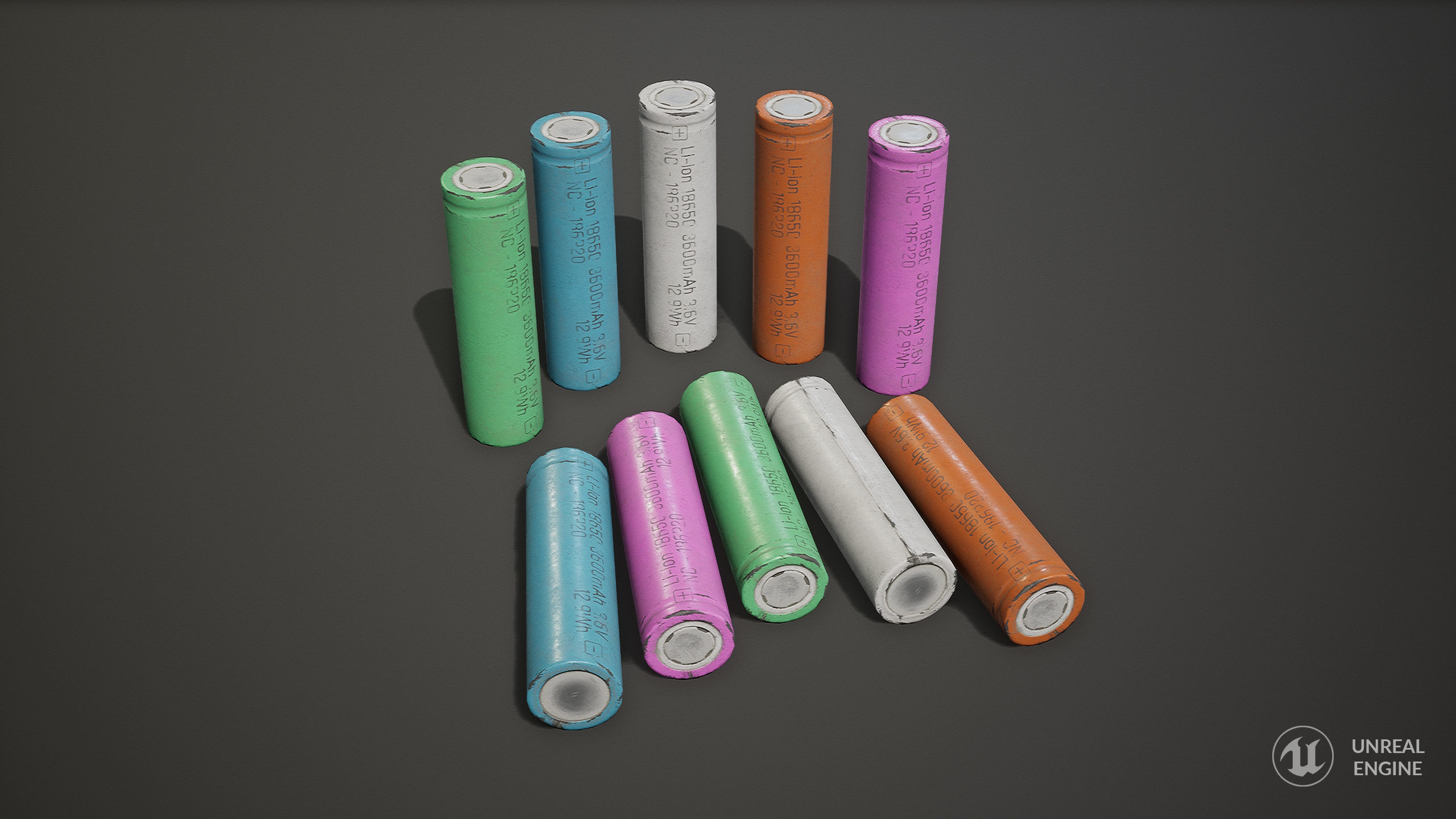 Battery 18650 - PBR Game Ready Low-poly 3D model_3