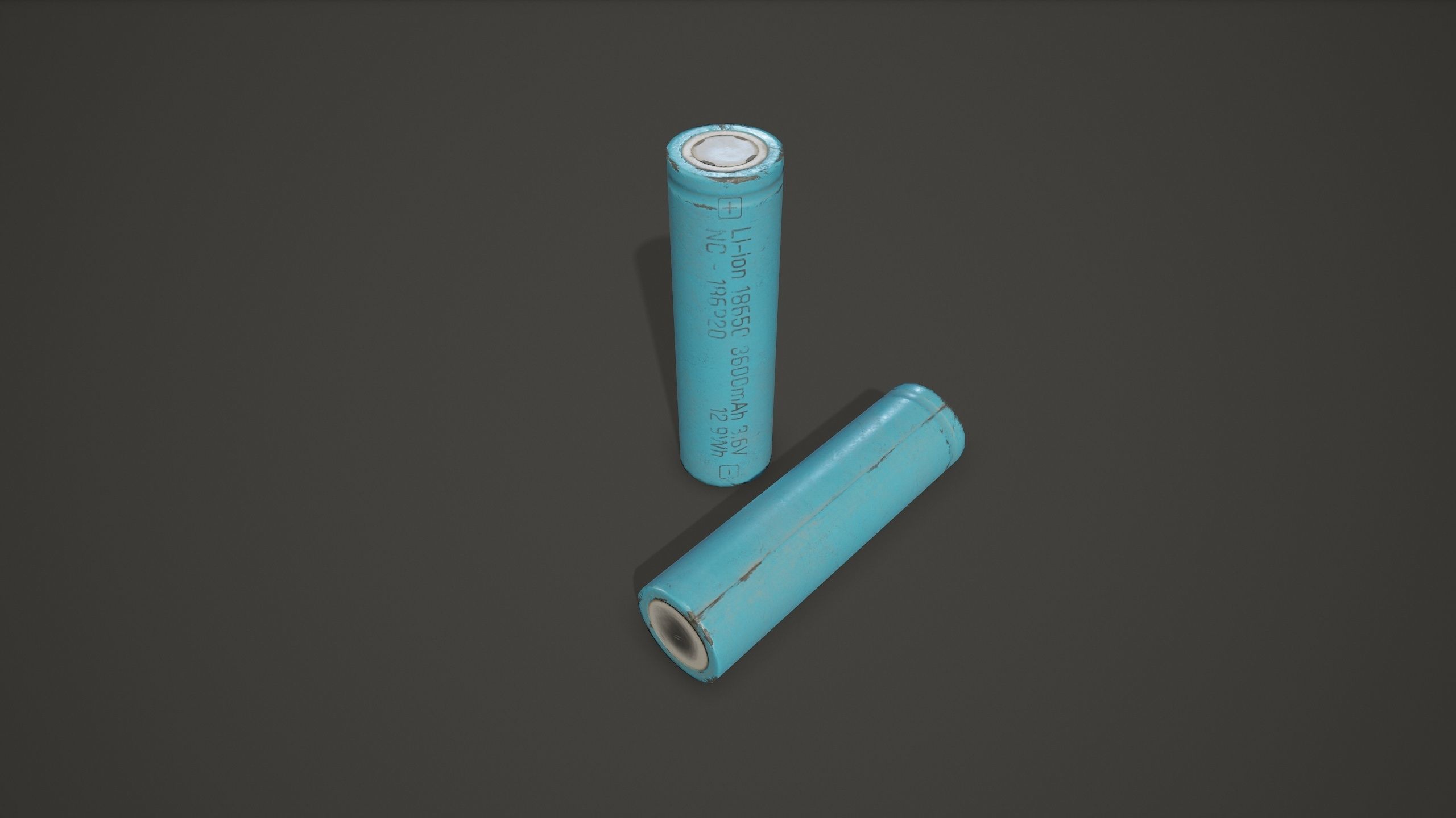 Battery 18650 - PBR Game Ready Low-poly 3D model_6