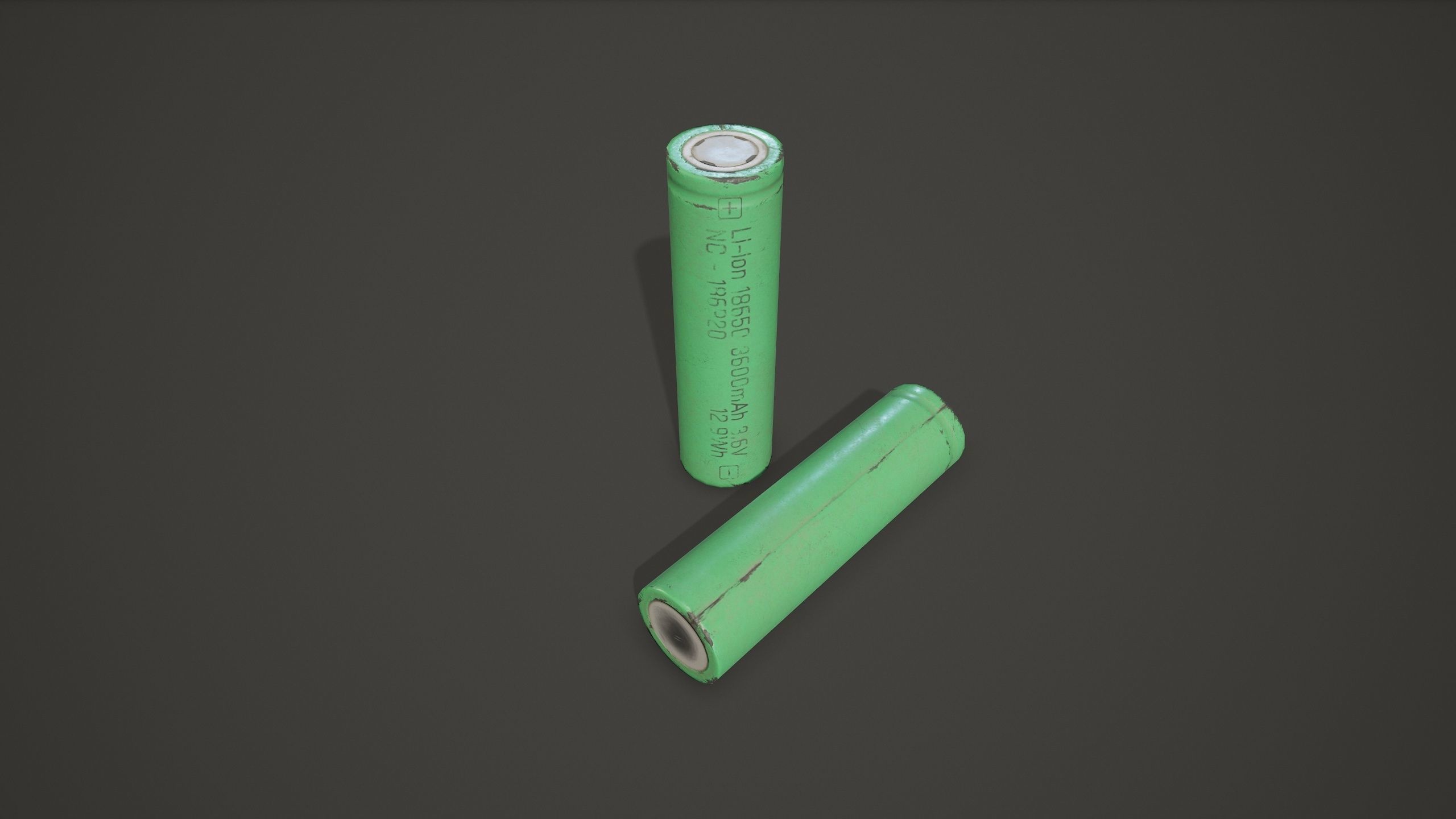 Battery 18650 - PBR Game Ready Low-poly 3D model_5