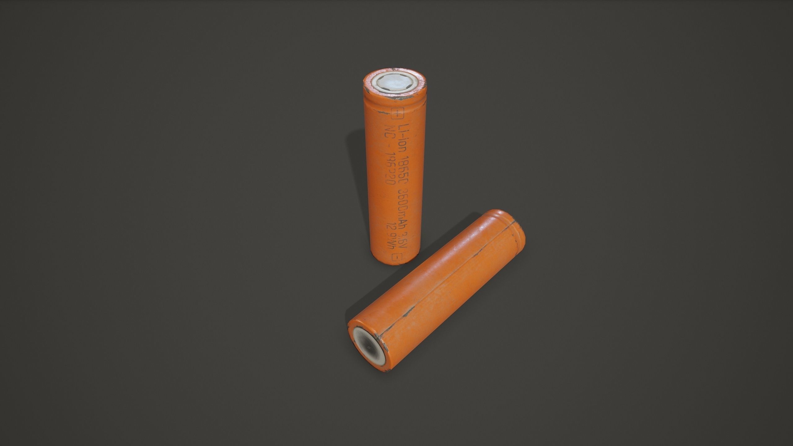Battery 18650 - PBR Game Ready Low-poly 3D model_8