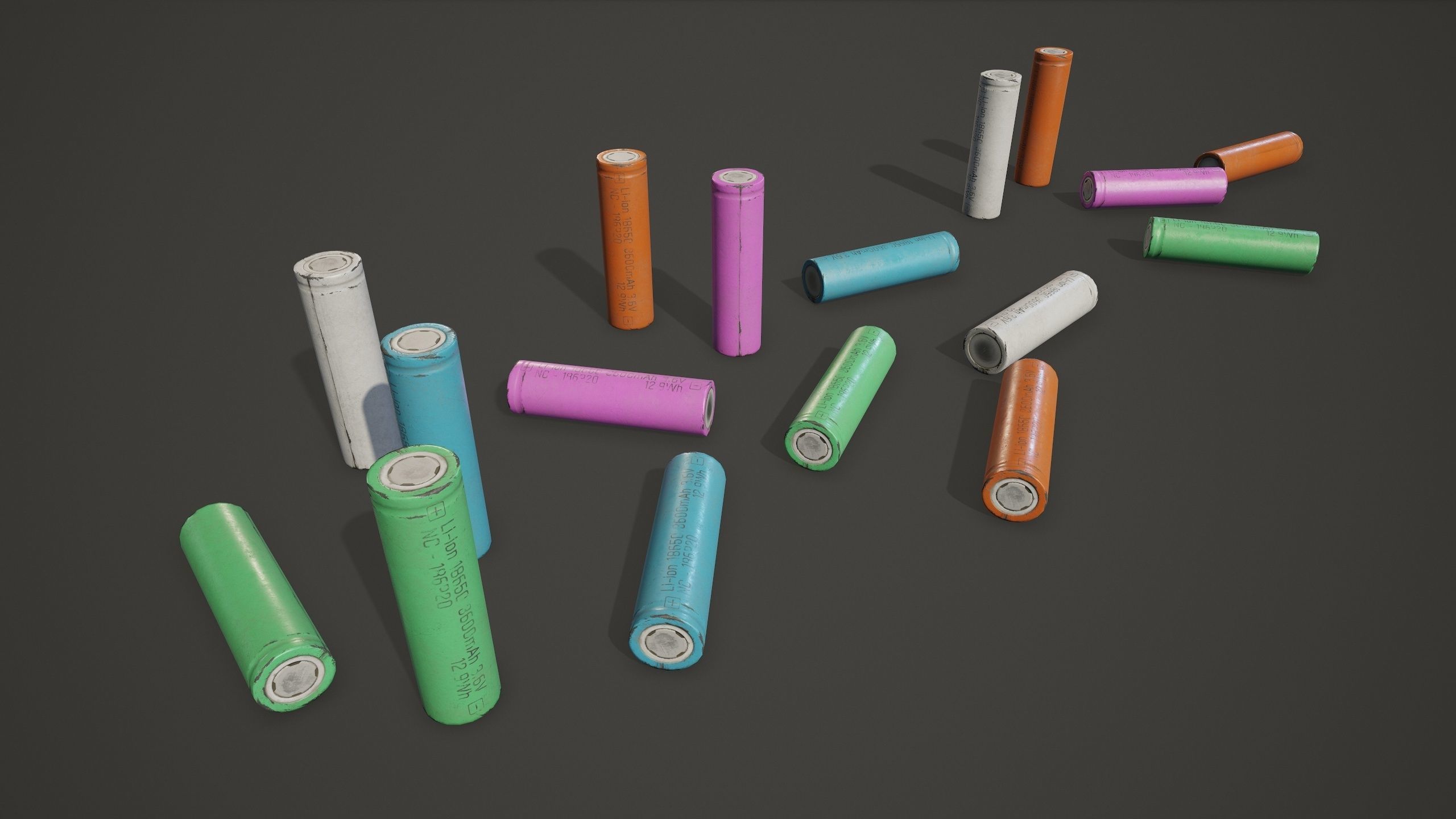 Battery 18650 - PBR Game Ready Low-poly 3D model_2