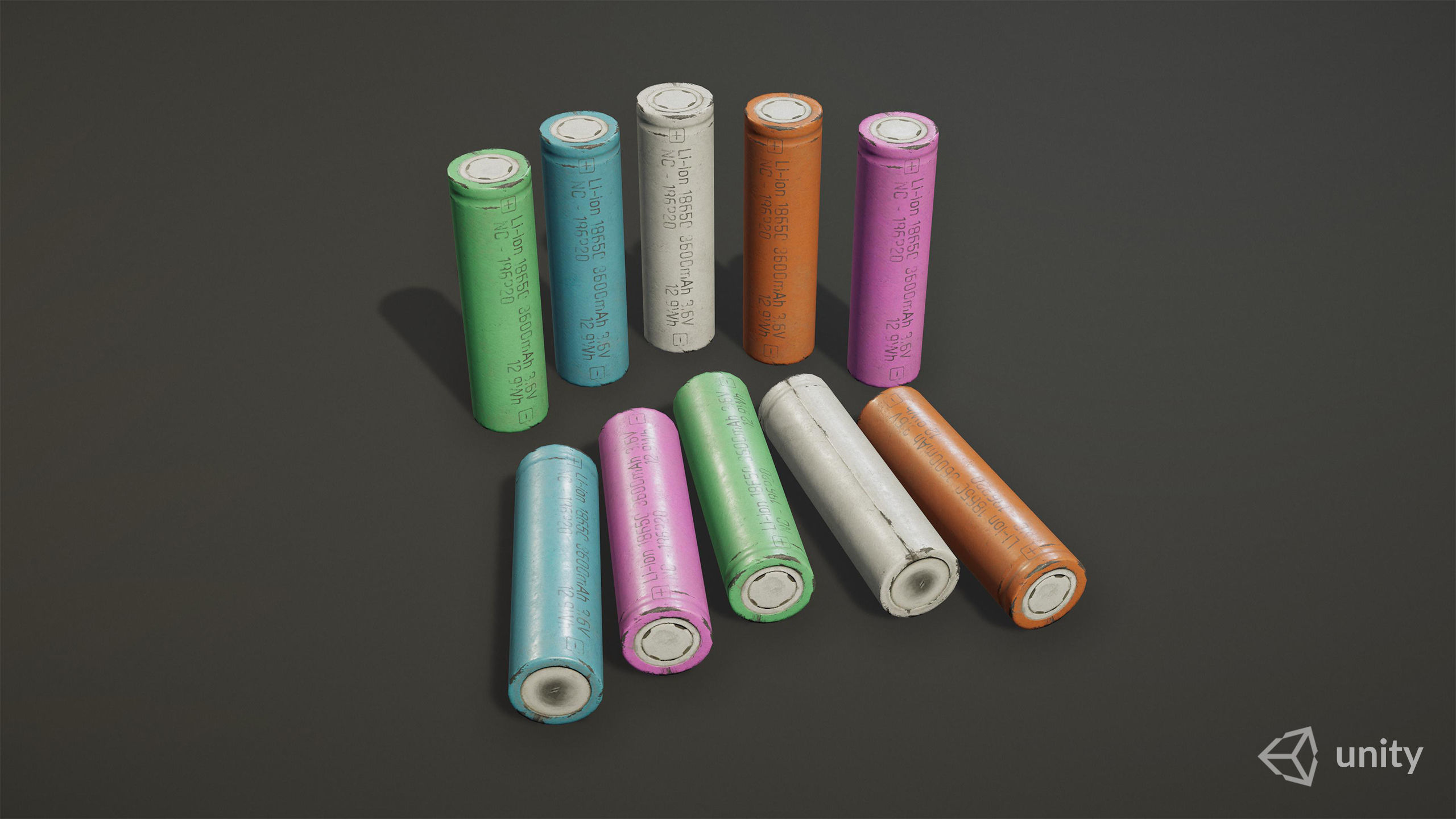 Battery 18650 - PBR Game Ready Low-poly 3D model_4