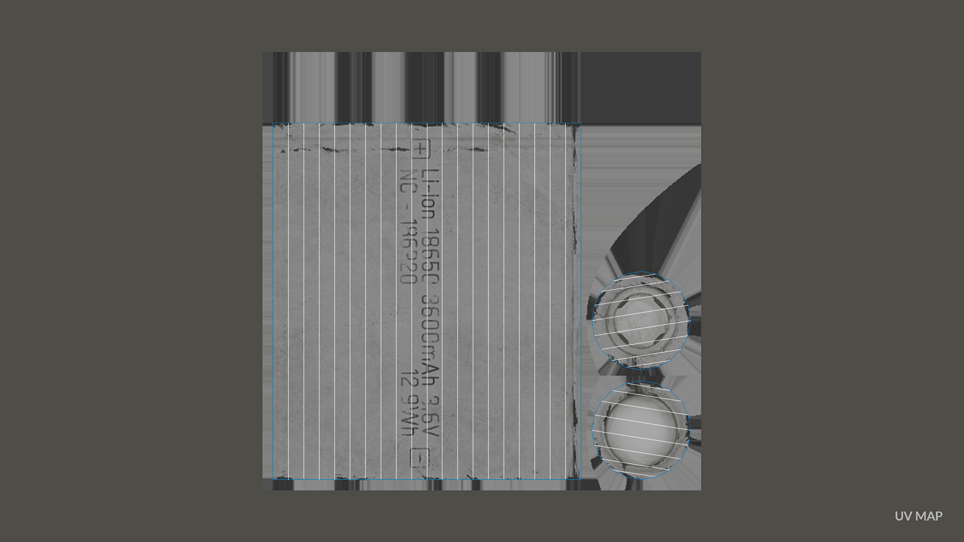 Battery 18650 - PBR Game Ready Low-poly 3D model_11