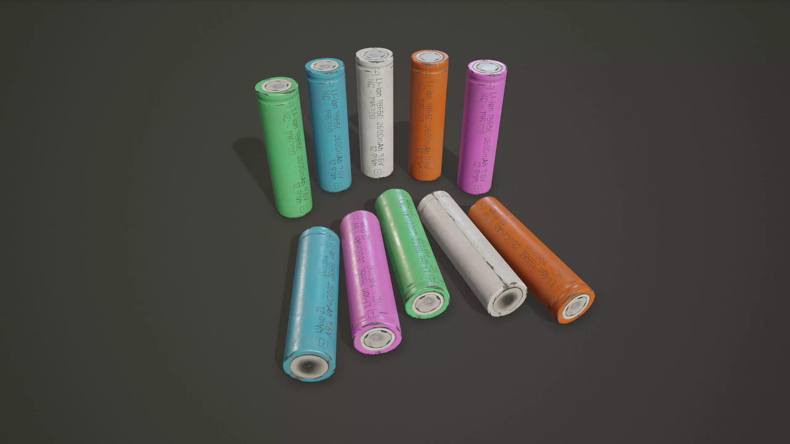 Battery 18650 - PBR Game Ready Low-poly 3D model_0