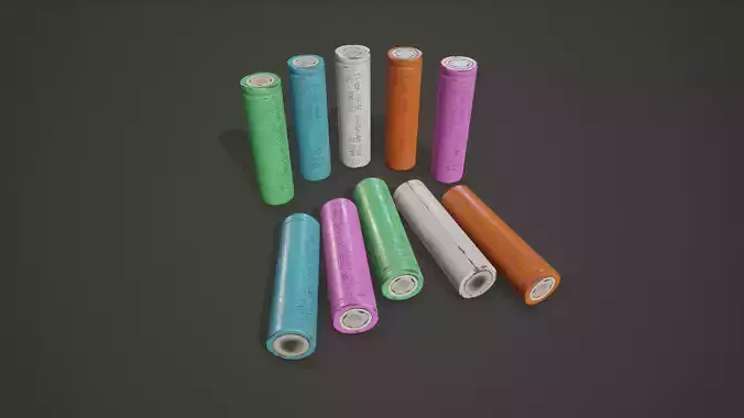 Battery 18650 - PBR Game Ready Low-poly 3D model