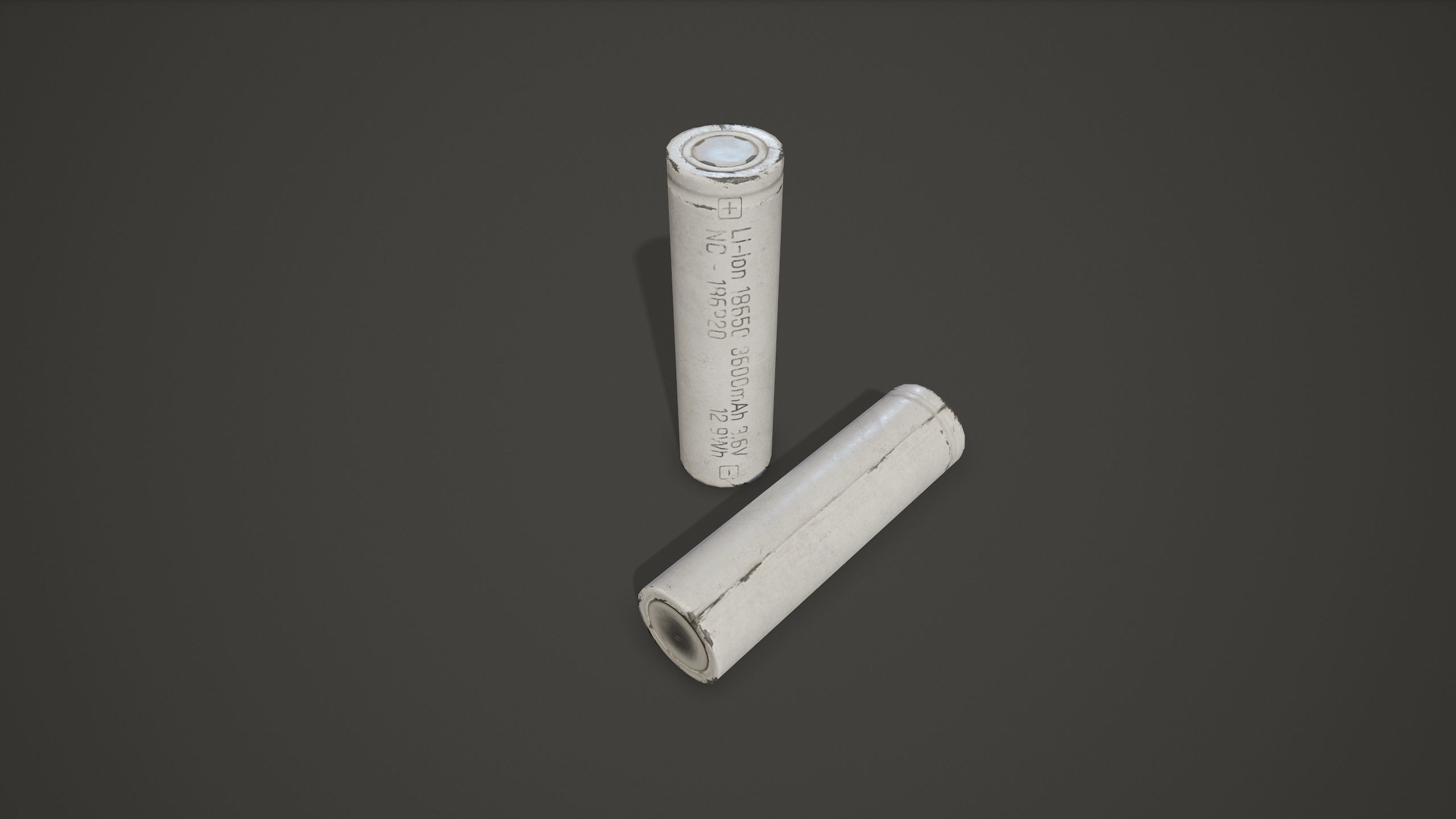 Battery 18650 - PBR Game Ready Low-poly 3D model_7