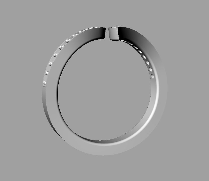 Fashion Diamond Ring 3D print model_25