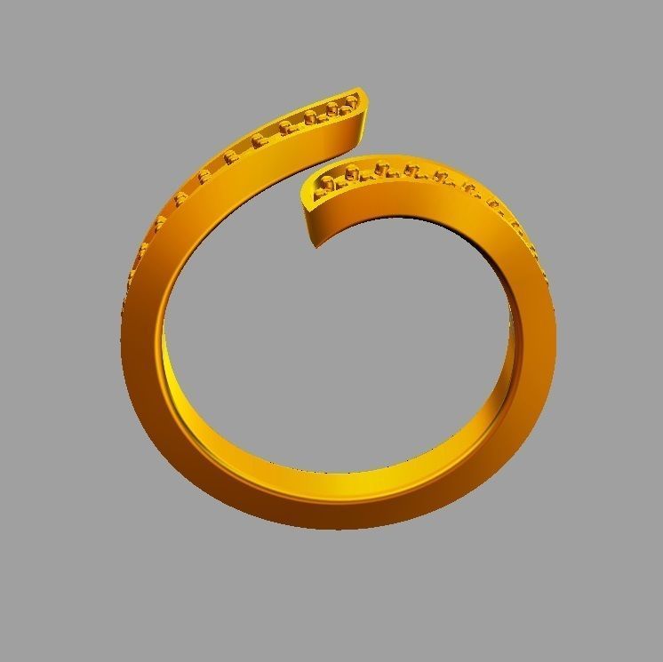 Fashion Diamond Ring 3D print model_12