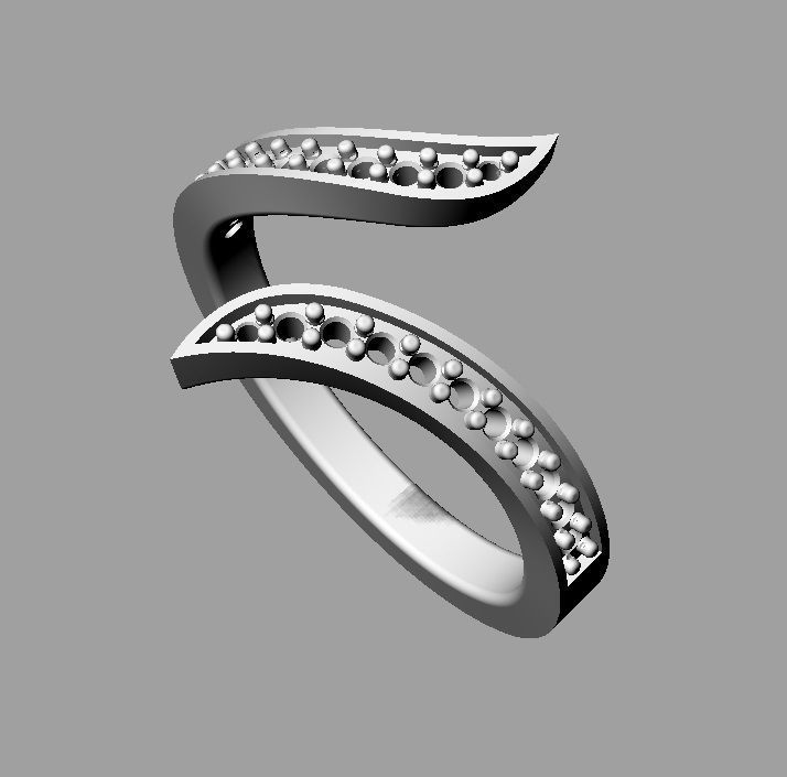 Fashion Diamond Ring 3D print model_22