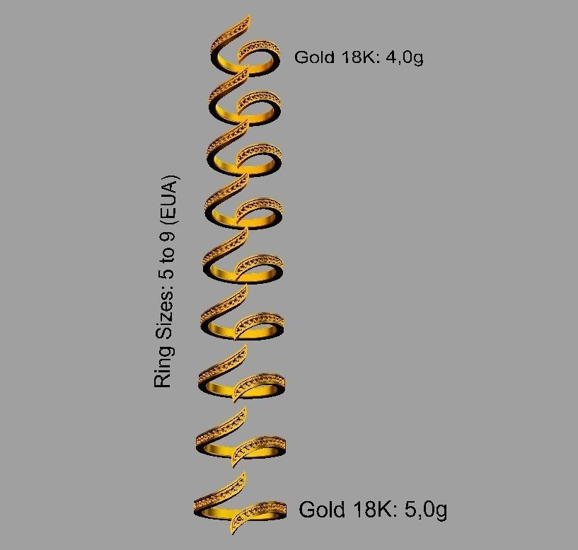 Fashion Diamond Ring 3D print model_8