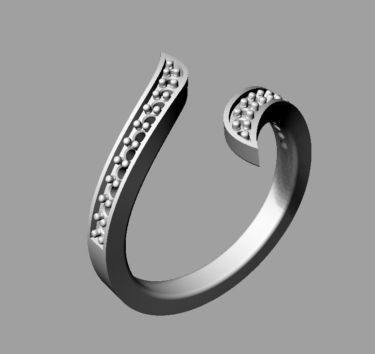 Fashion Diamond Ring 3D print model_20