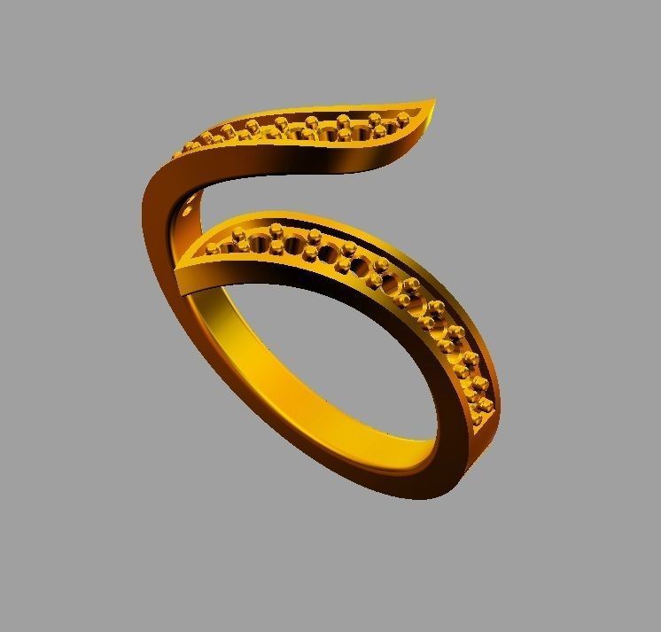 Fashion Diamond Ring 3D print model_13