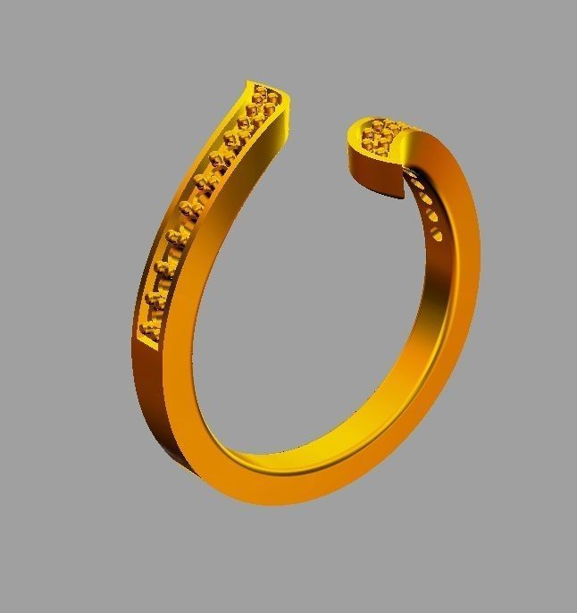 Fashion Diamond Ring 3D print model_11