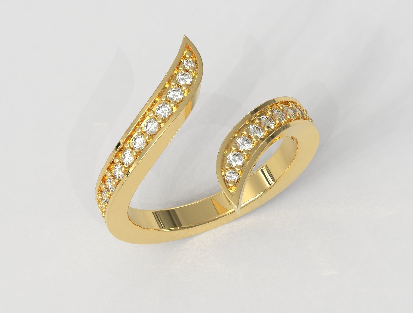 Fashion Diamond Ring 3D print model_2