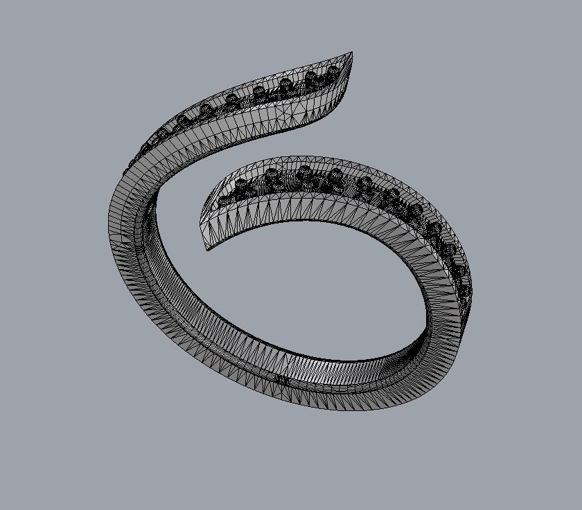 Fashion Diamond Ring 3D print model_16
