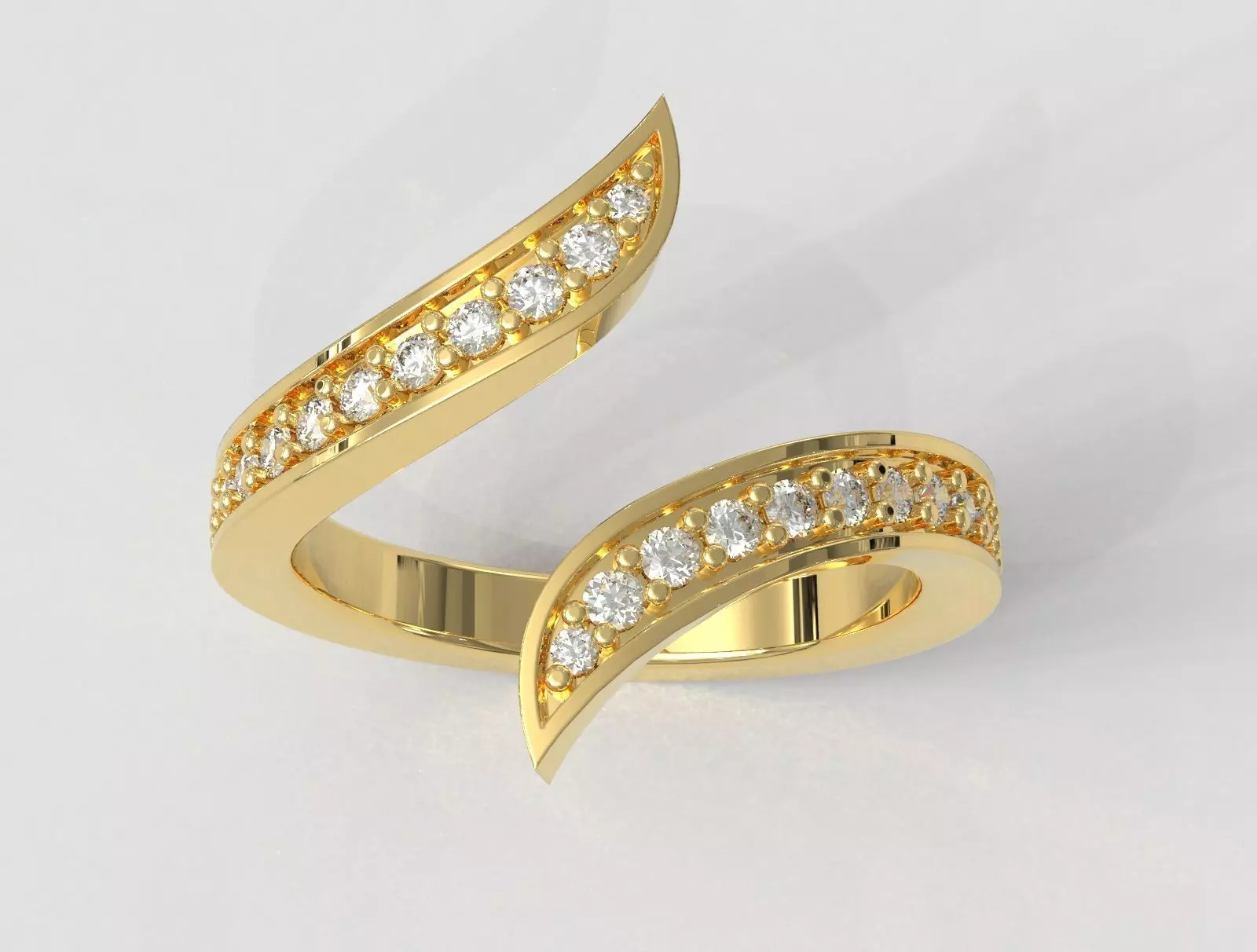 Fashion Diamond Ring 3D print model_0