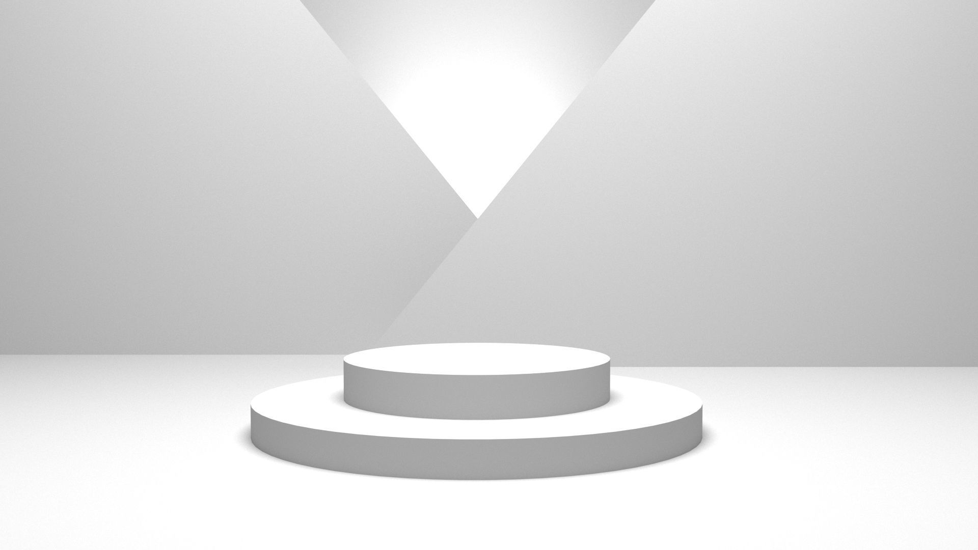 Product stand in blue color with ies in background Low-poly 3D model_8