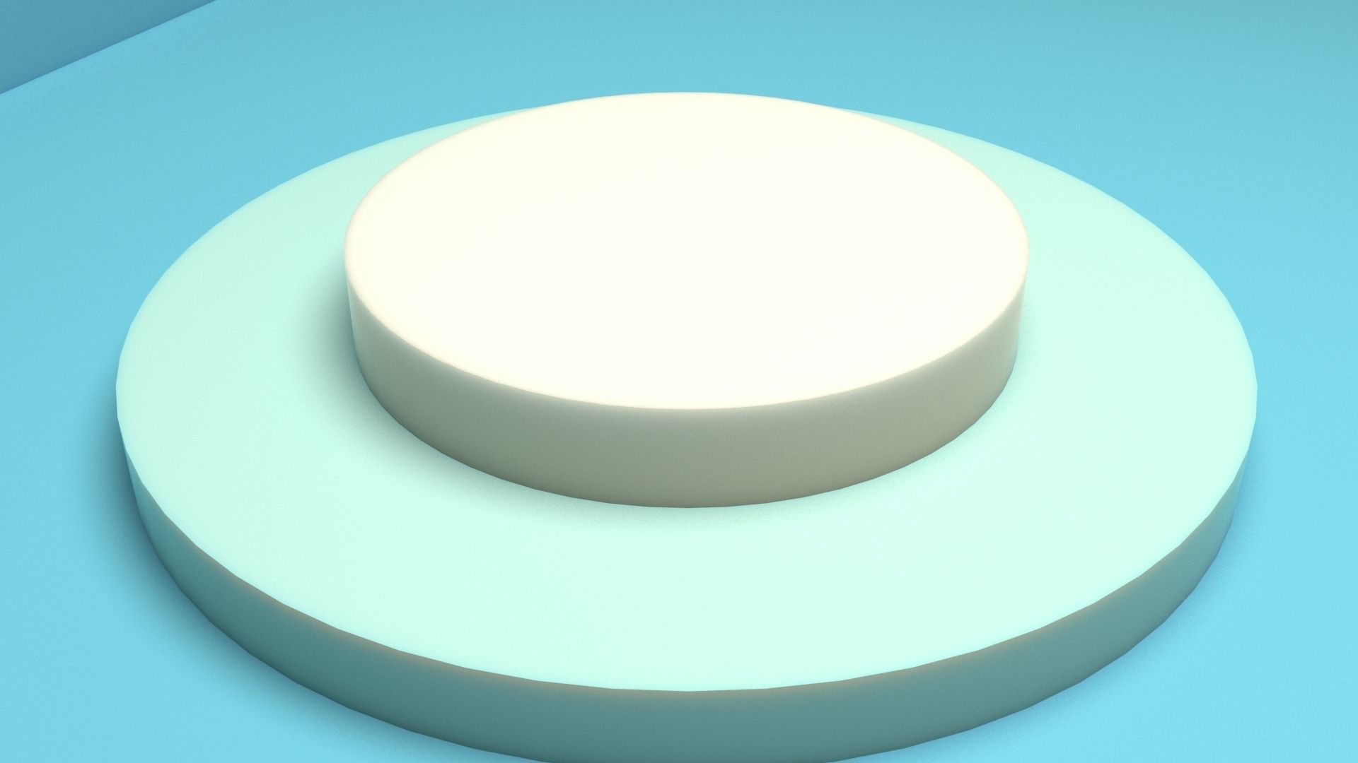 Product stand in blue color with ies in background Low-poly 3D model_3