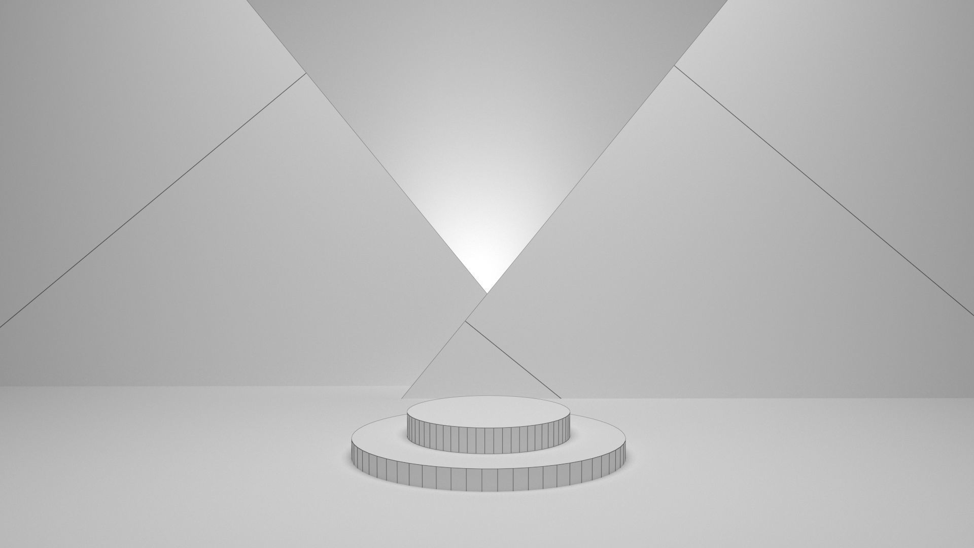 Product stand in blue color with ies in background Low-poly 3D model_14