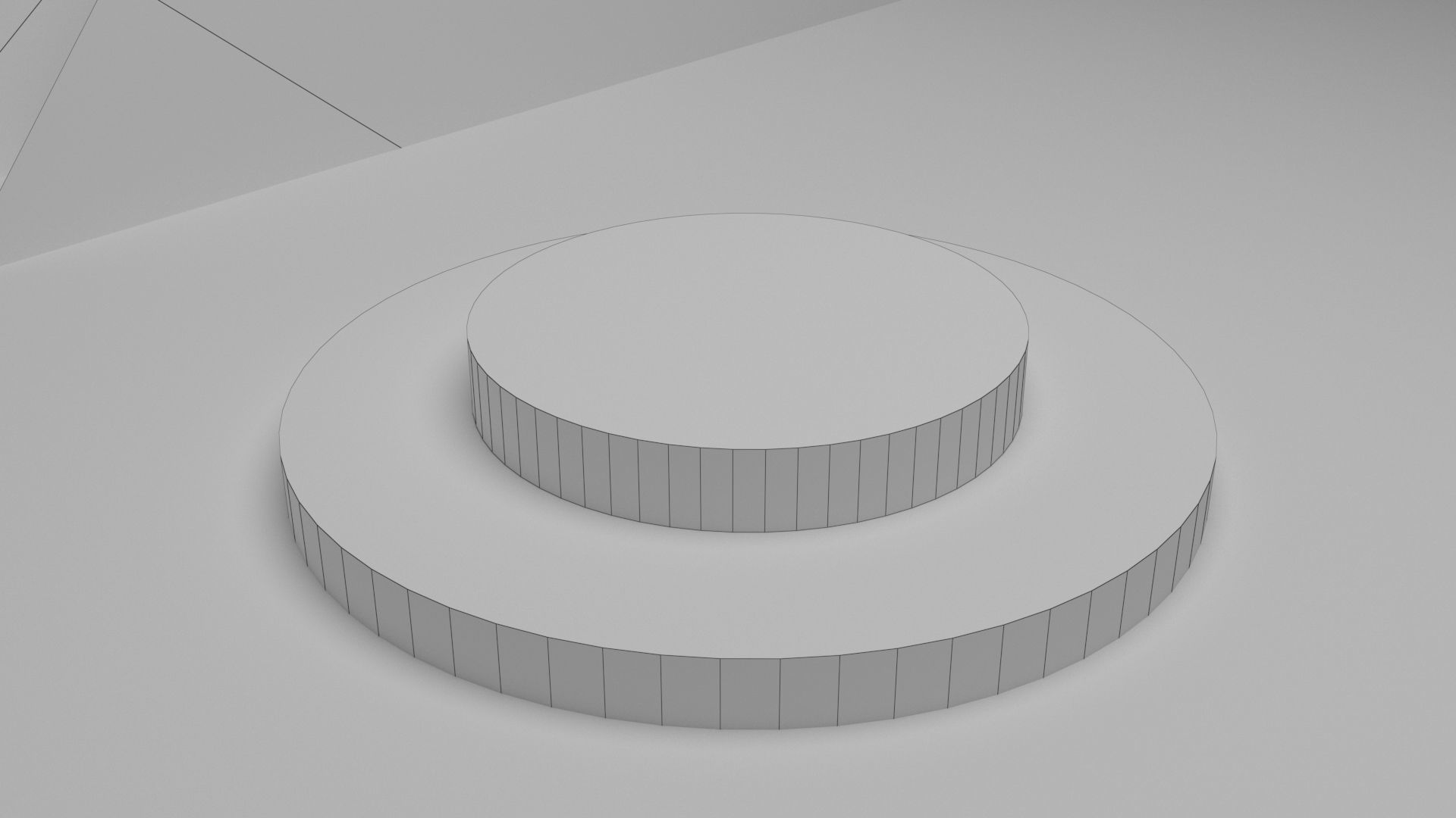 Product stand in blue color with ies in background Low-poly 3D model_4