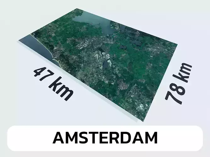 Amsterdam Netherlands City Landscape 3D Model