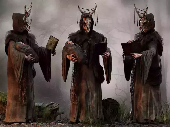 Occult Shaman Low-poly 3D model