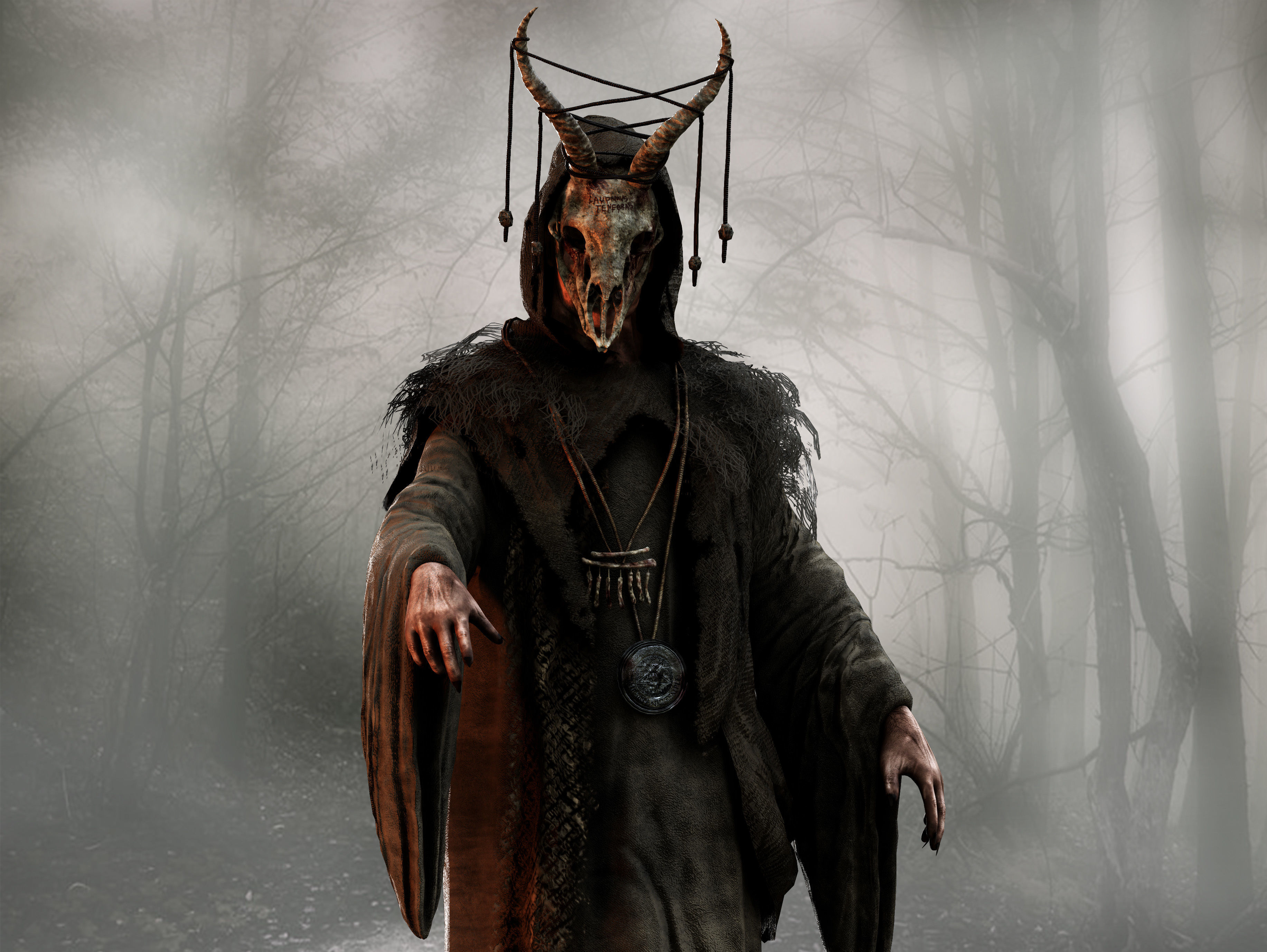 Occult Shaman Low-poly 3D model_2