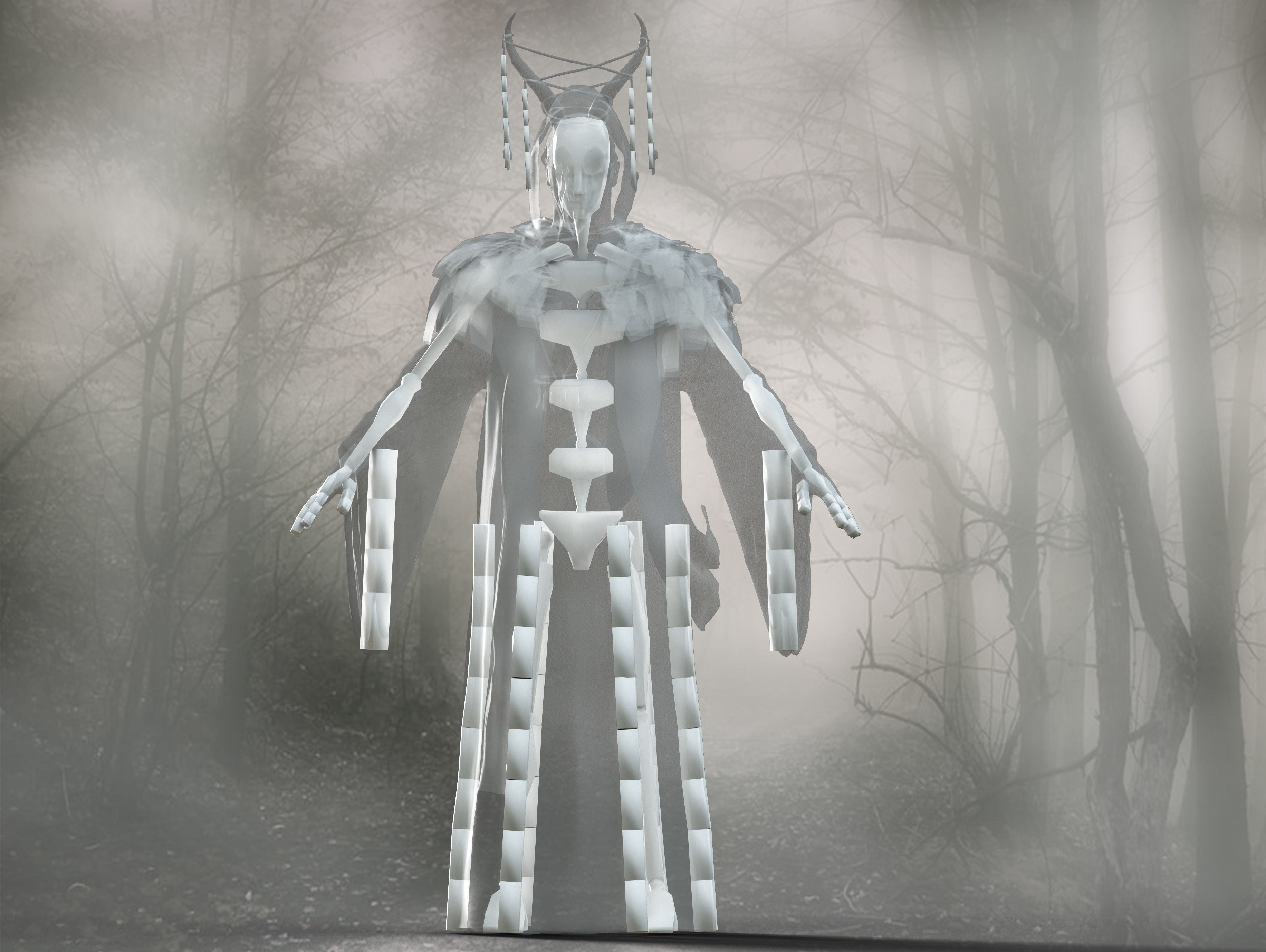 Occult Shaman Low-poly 3D model_14