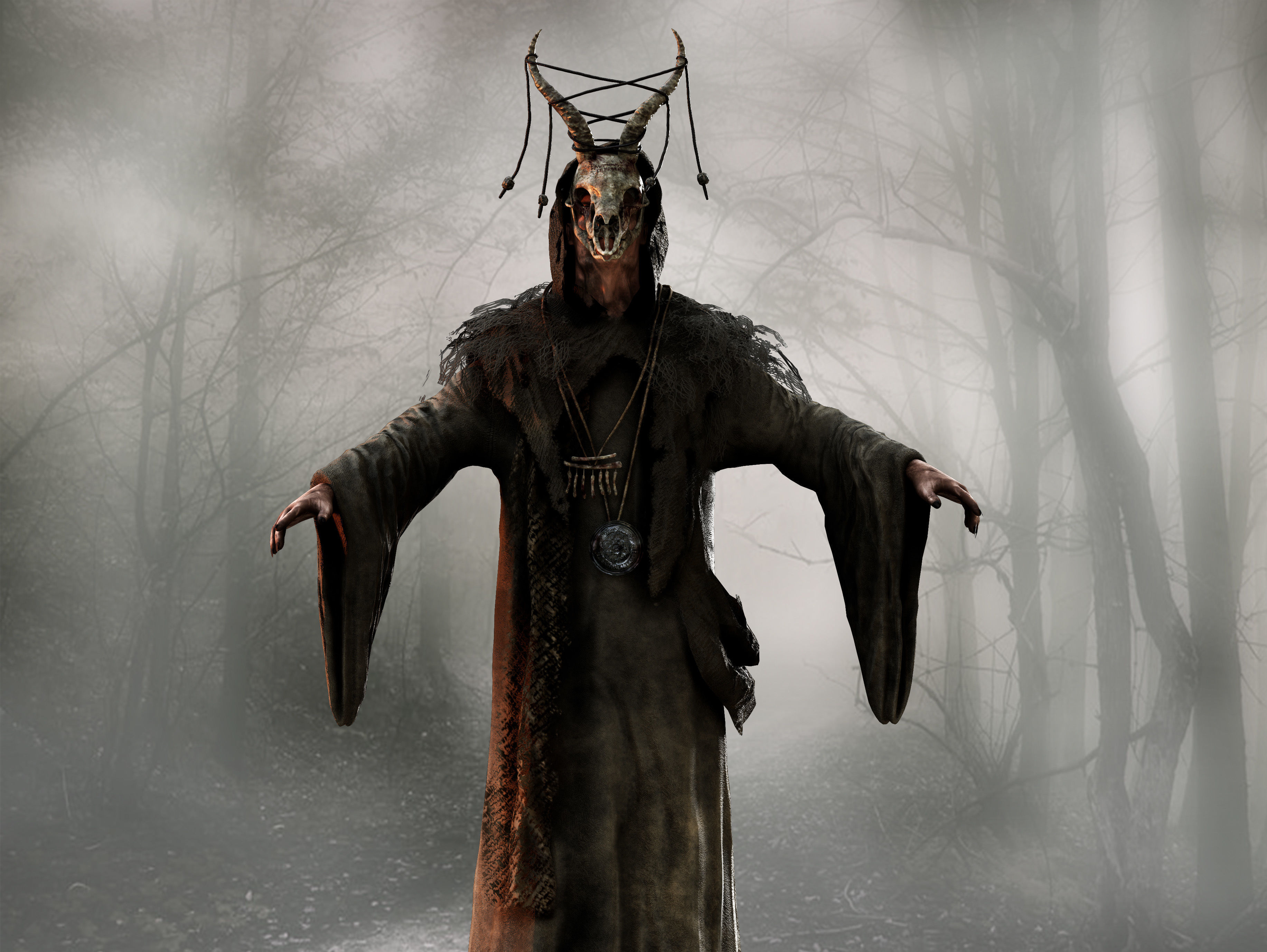 Occult Shaman Low-poly 3D model_8