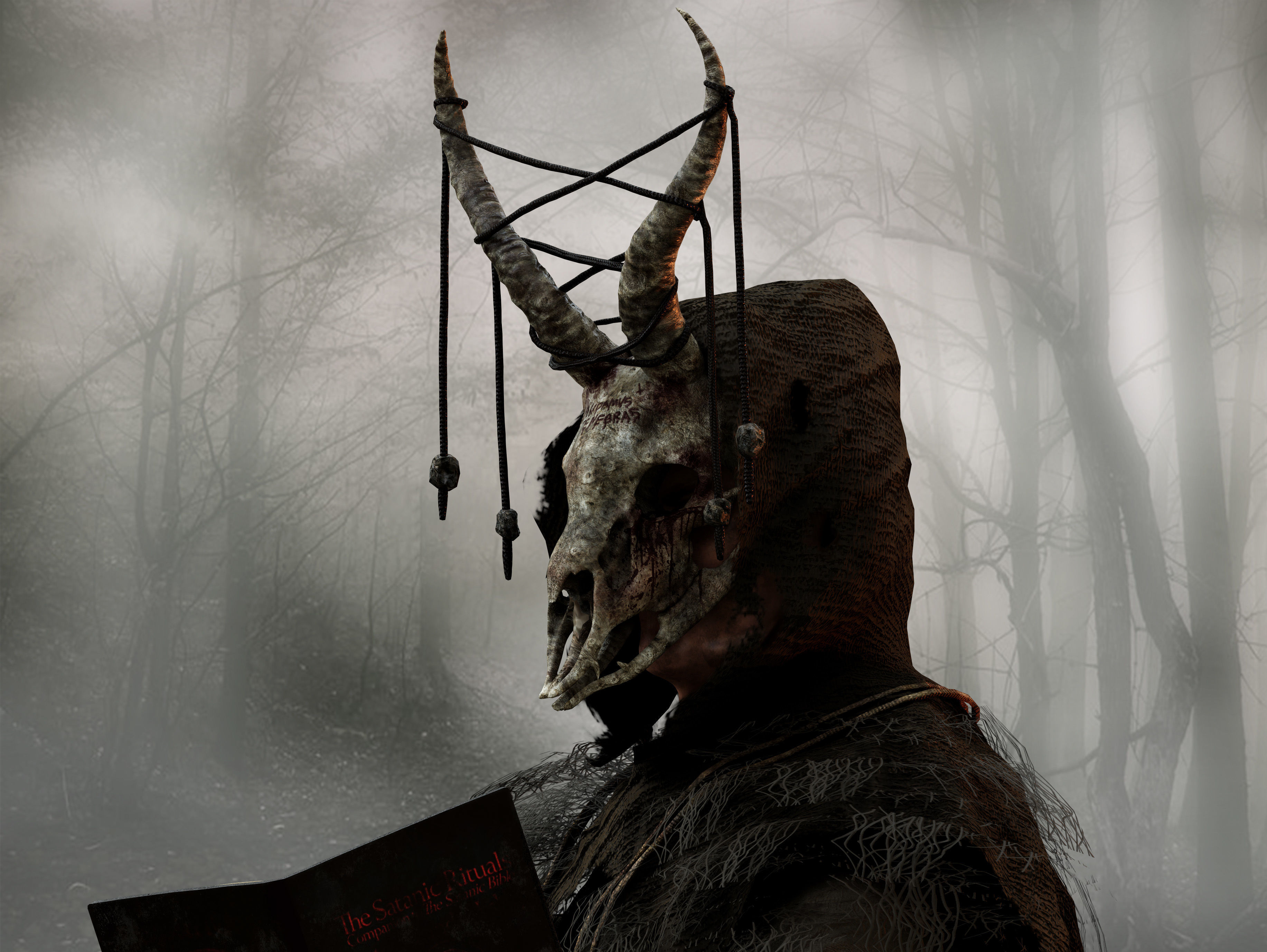 Occult Shaman Low-poly 3D model_9