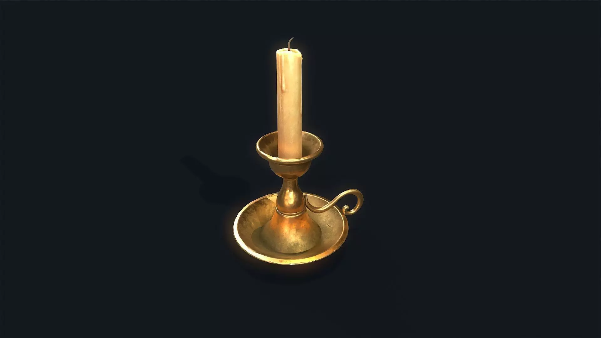 Medieval Candlestick 5 Low-poly 3D model