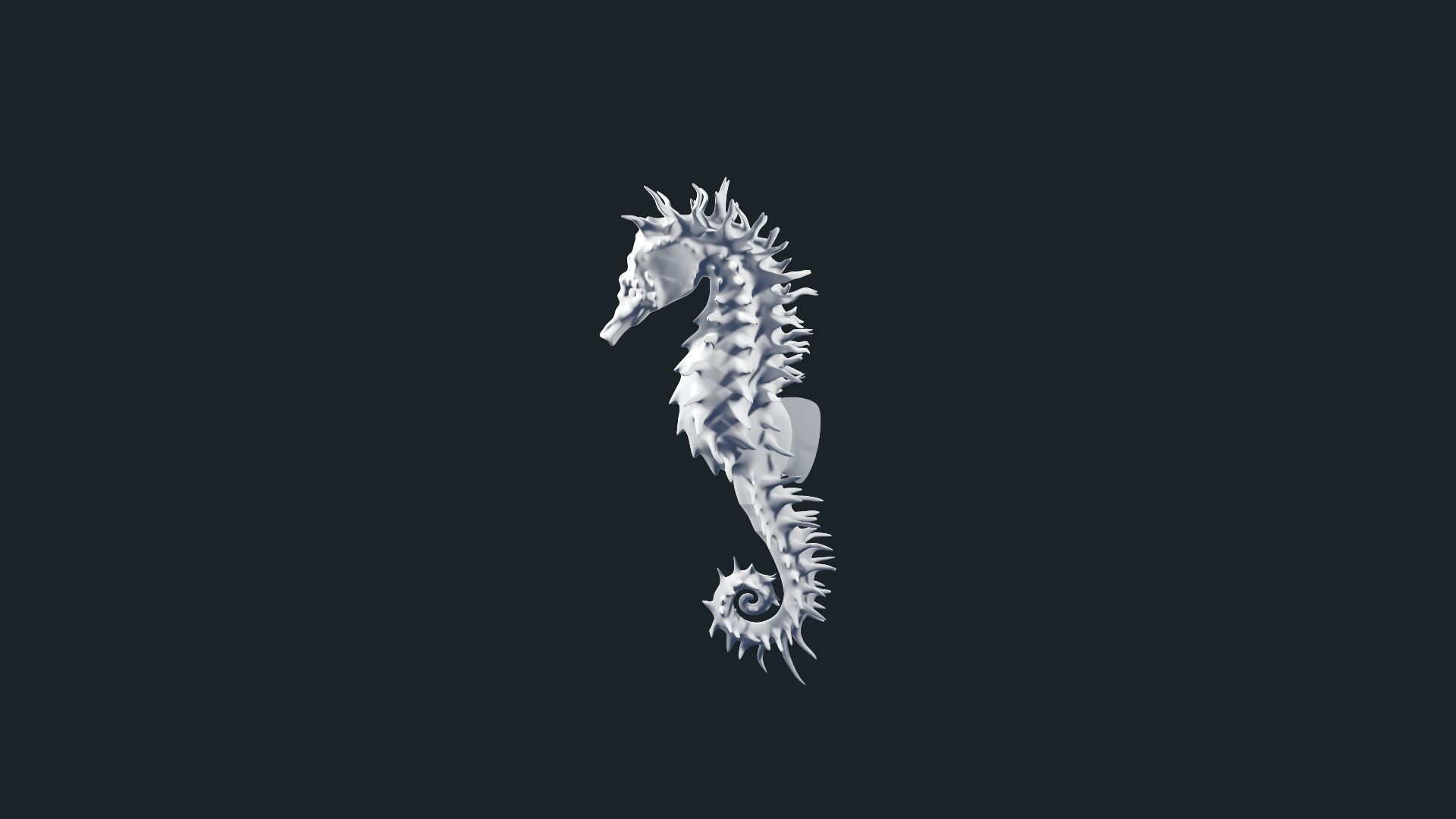 Lowpoly Seahorse Pack Low-poly 3D model_26
