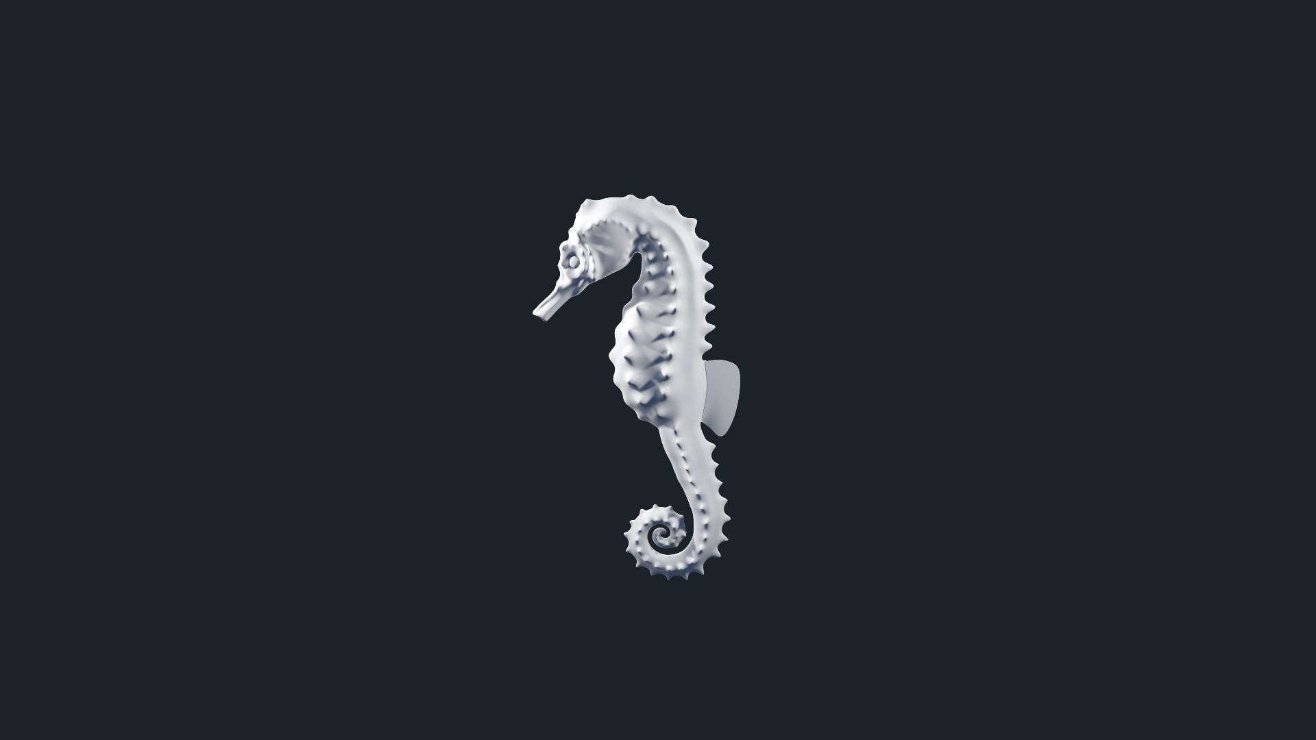 Lowpoly Seahorse Pack Low-poly 3D model_28
