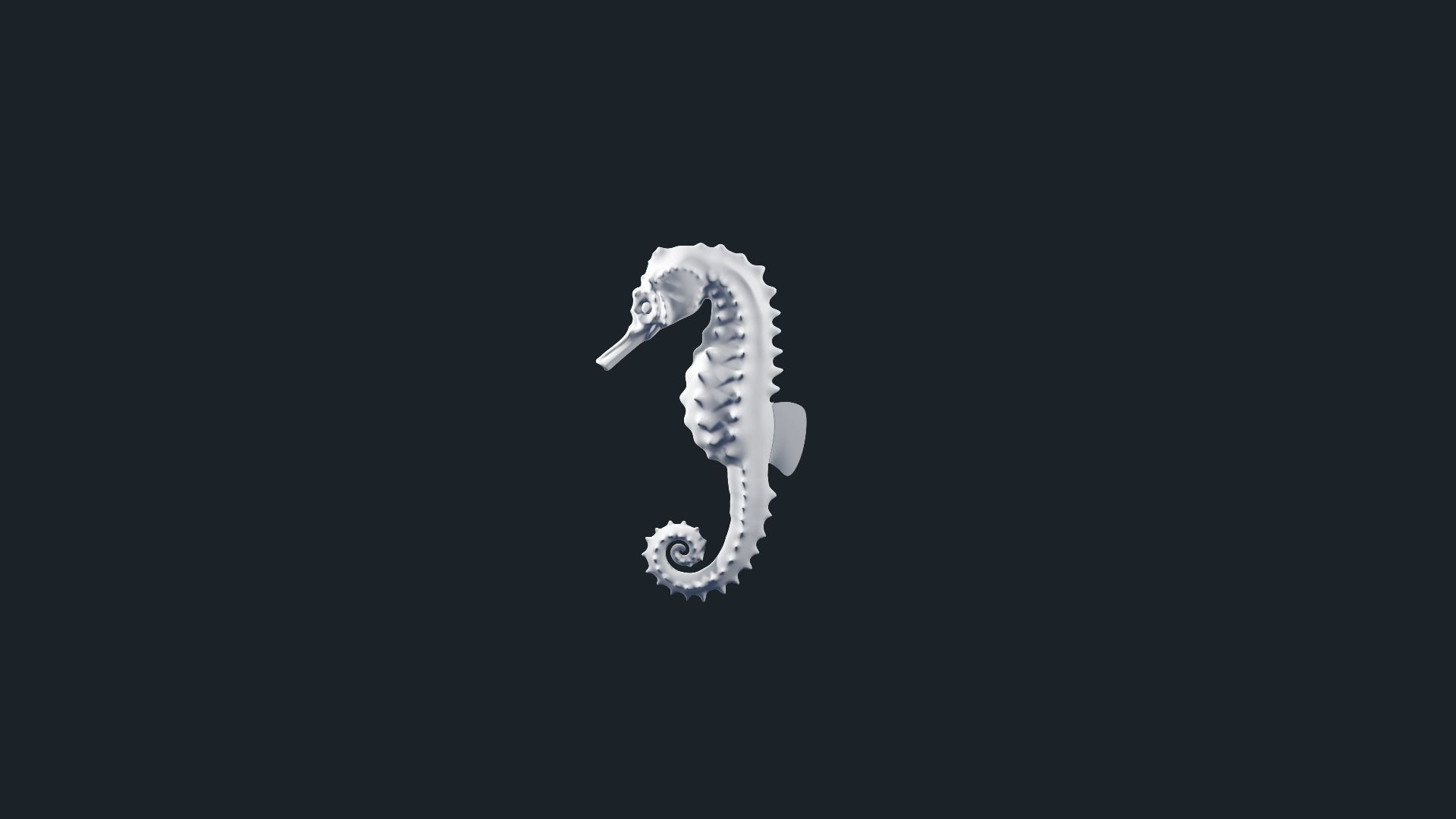 Lowpoly Seahorse Pack Low-poly 3D model_27