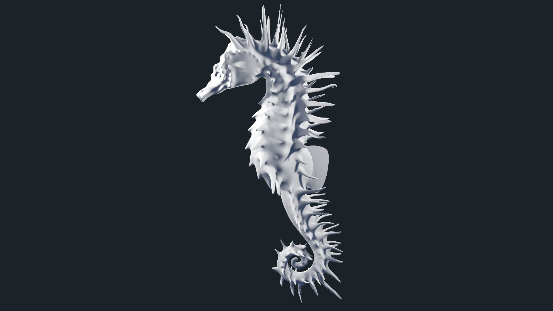 Lowpoly Seahorse Pack Low-poly 3D model_25