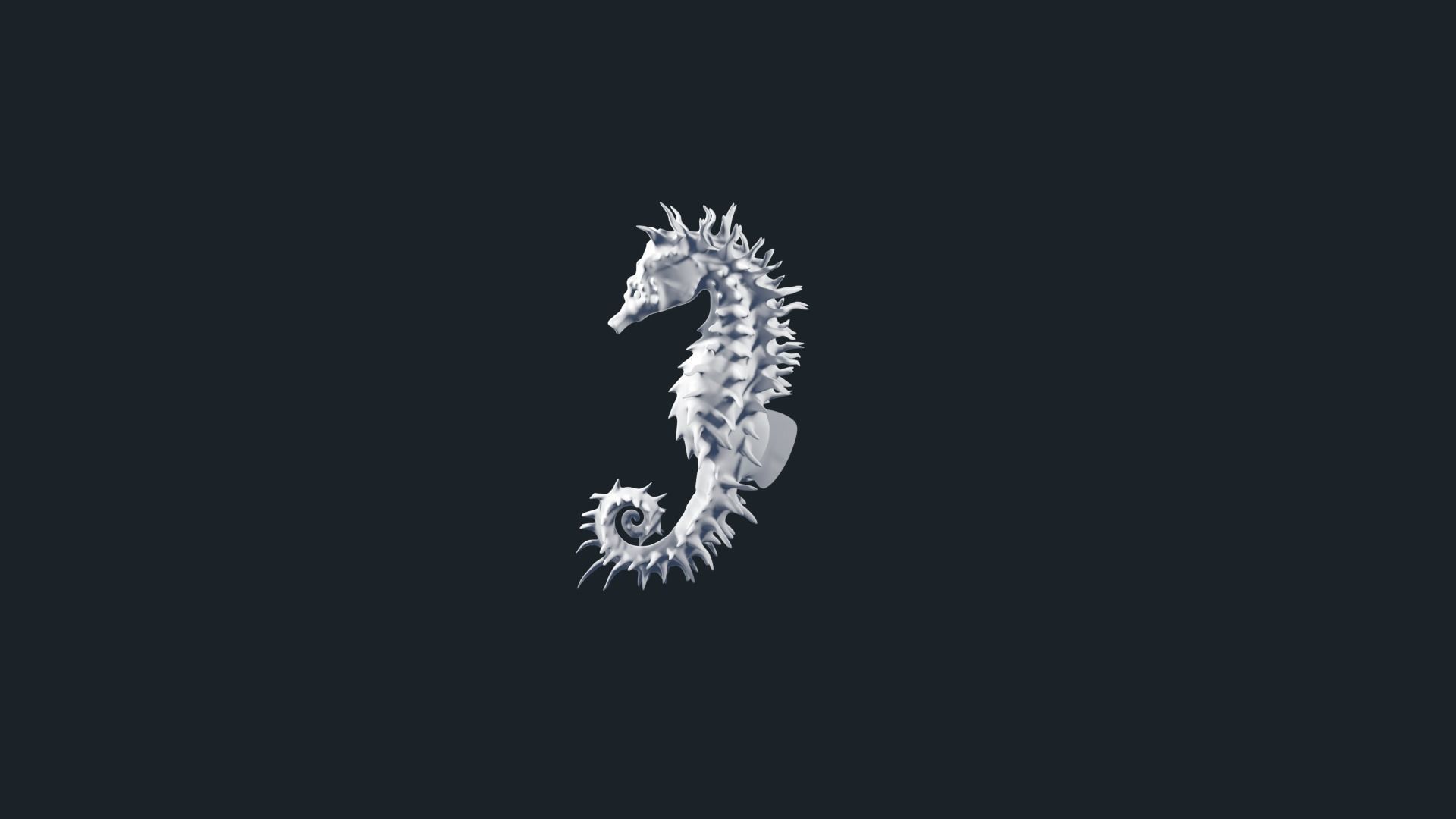 Lowpoly Seahorse Pack Low-poly 3D model_24