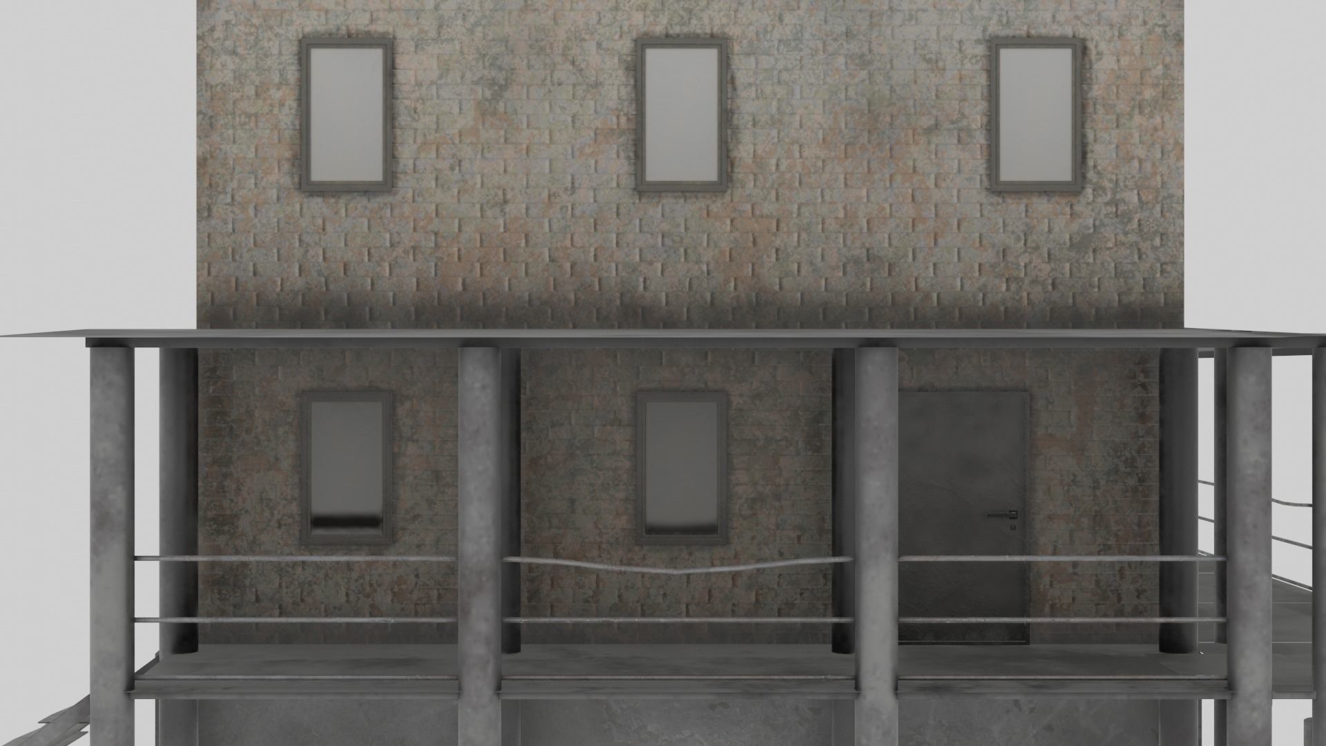 House brick Low-poly 3D model_11