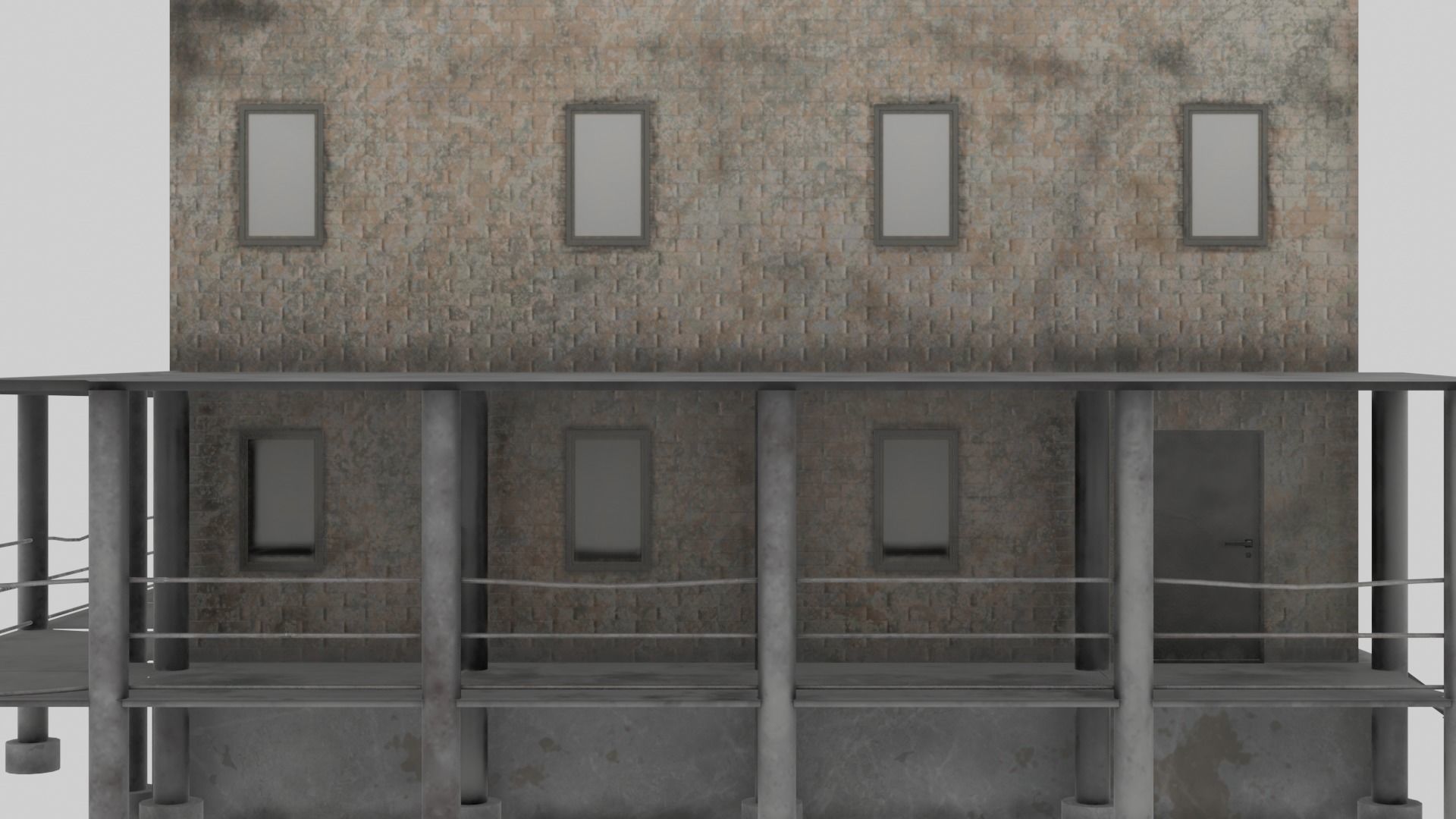 House brick Low-poly 3D model_12