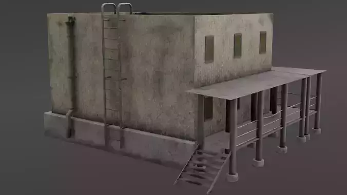 House brick Low-poly 3D model