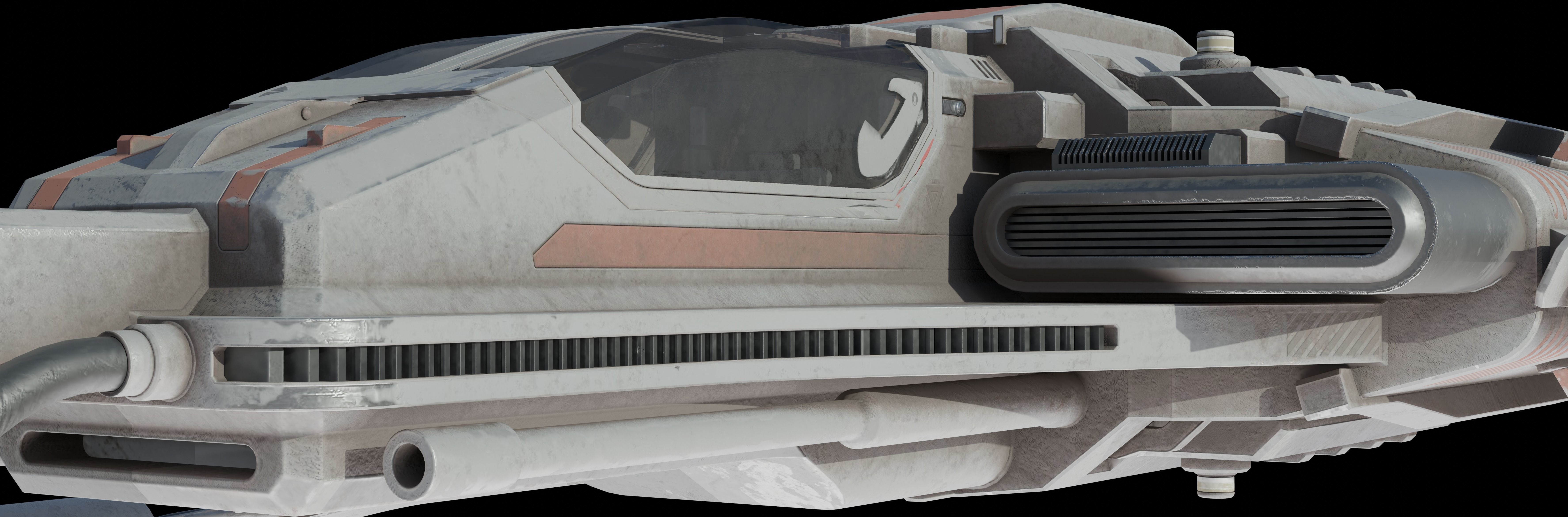 Jet  Trident War Spaceship 3D model_18