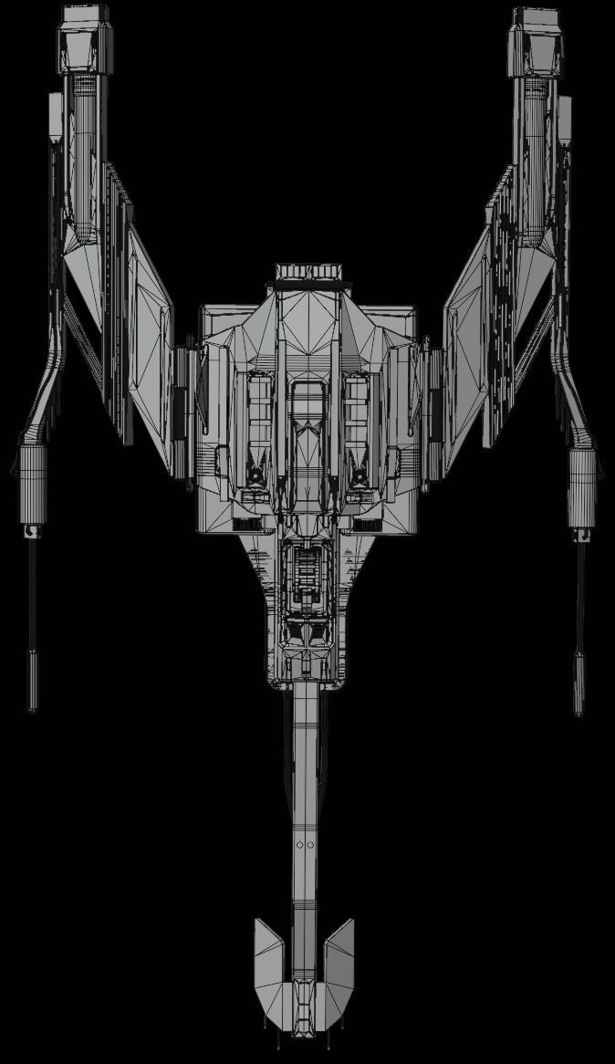 Jet  Trident War Spaceship 3D model_12