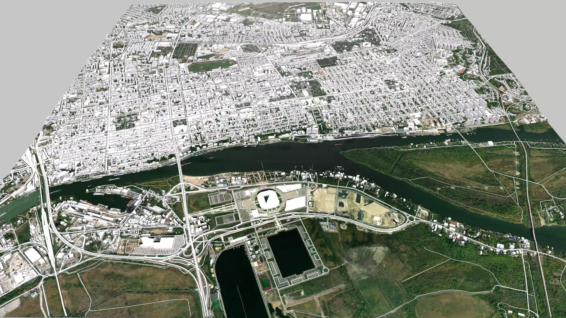 Cityscape Rostov on Don Russia  3D model_0