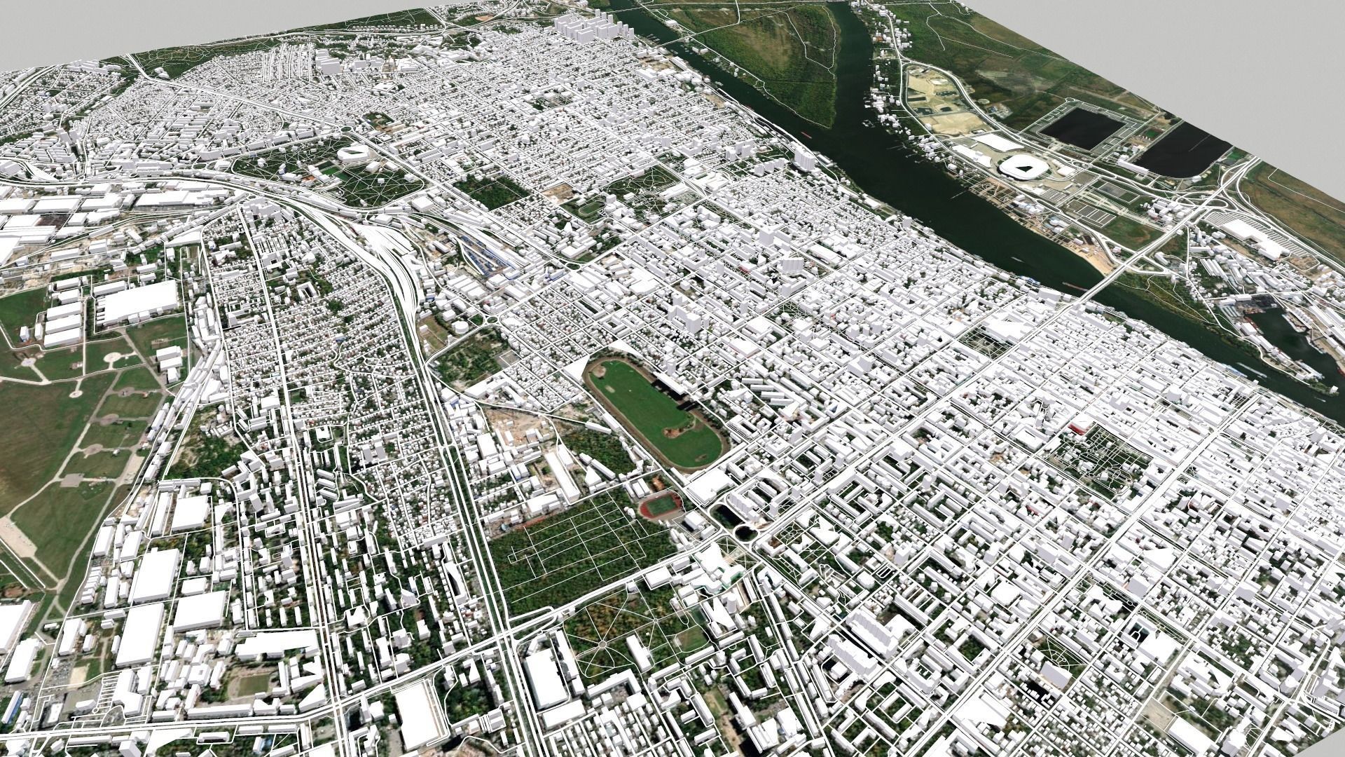 Cityscape Rostov on Don Russia  3D model_8
