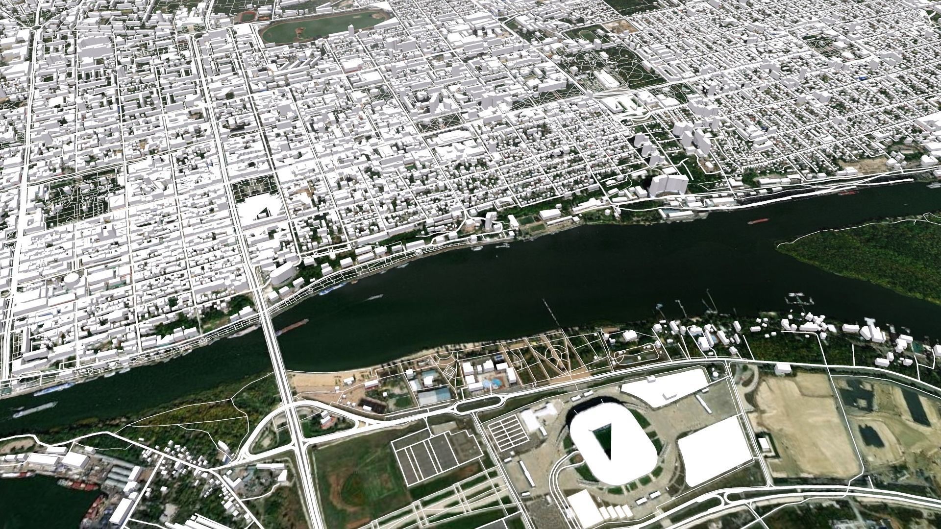 Cityscape Rostov on Don Russia  3D model_10