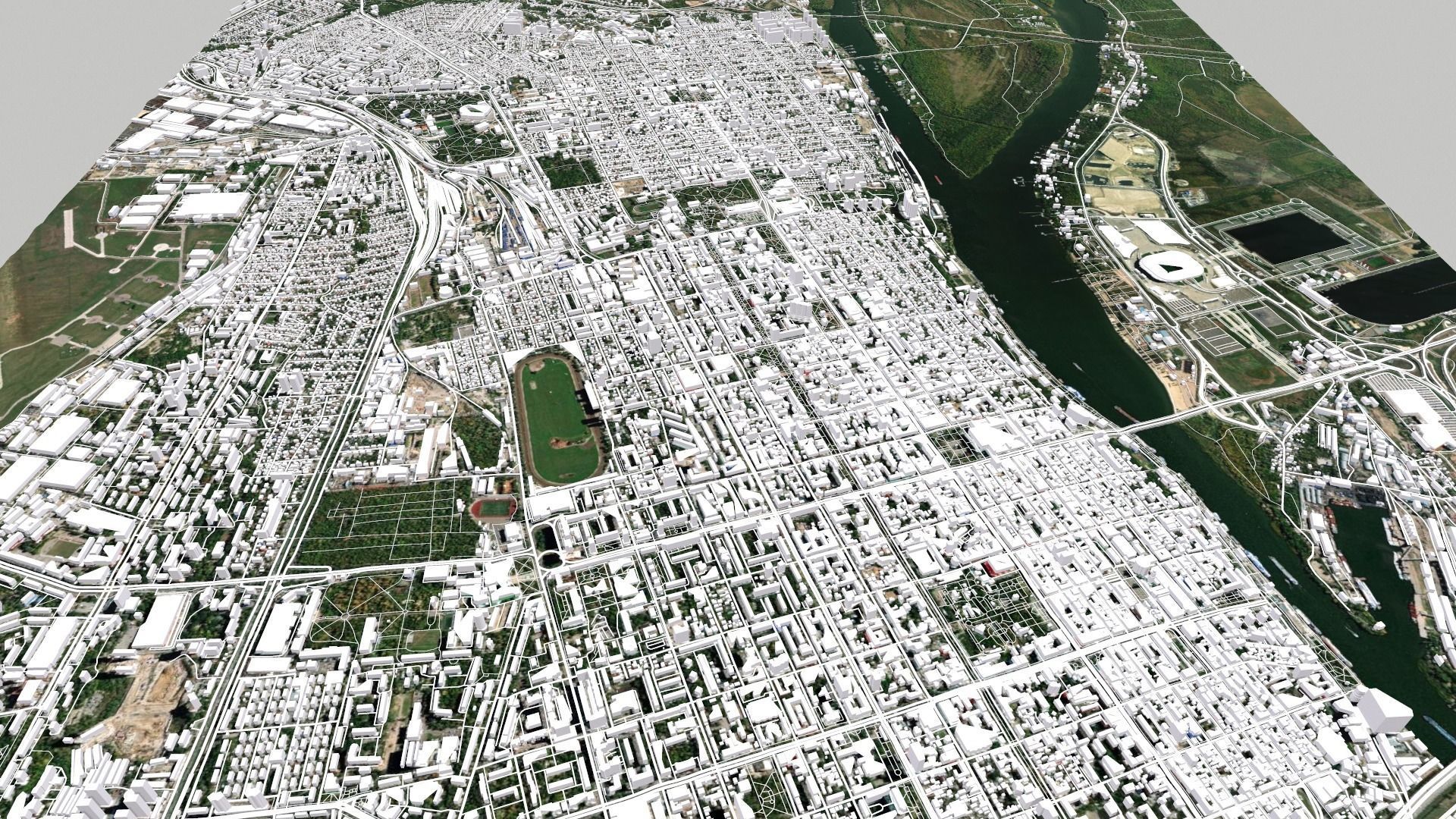 Cityscape Rostov on Don Russia  3D model_2