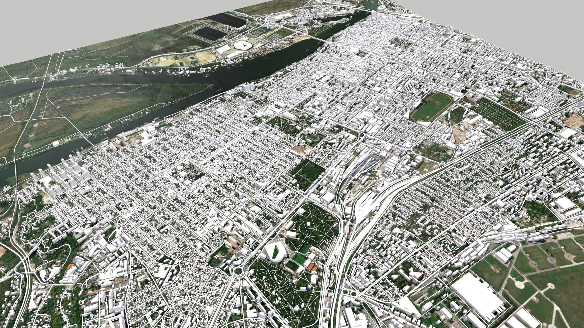 Cityscape Rostov on Don Russia  3D model_3